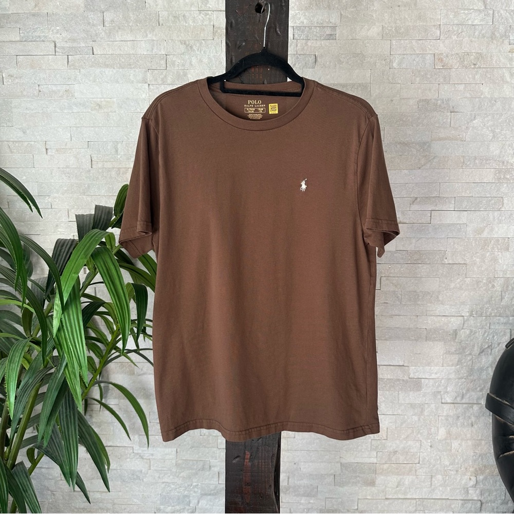 Polo Ralph Lauren Chocolate Brown Crewneck Tee Kids Shirt Size XL